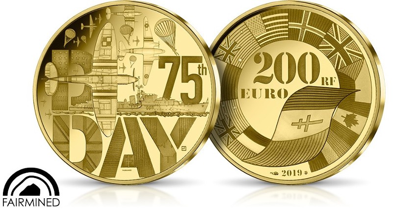 Polacy na złotych monetach euro upamiętniających D-Day [ZOBACZ]