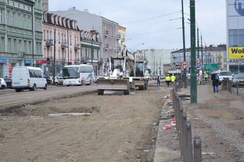 Remont ulicy 3 Maja w Sosnowcu.