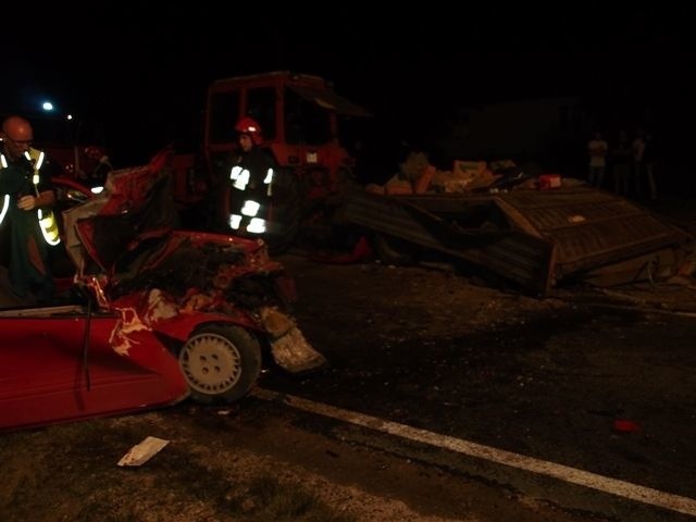 Wypadek na drodze krajowej nr 79 w Sobótce