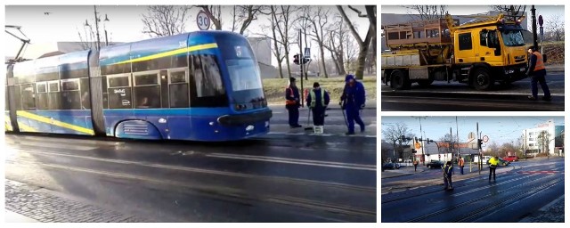 Tramwaj wykoleił się na al. Solidarności. MZK szybko uporało się z problemem