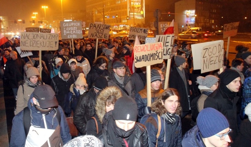 Protest studentów we Wrocławiu, 25.01.2017