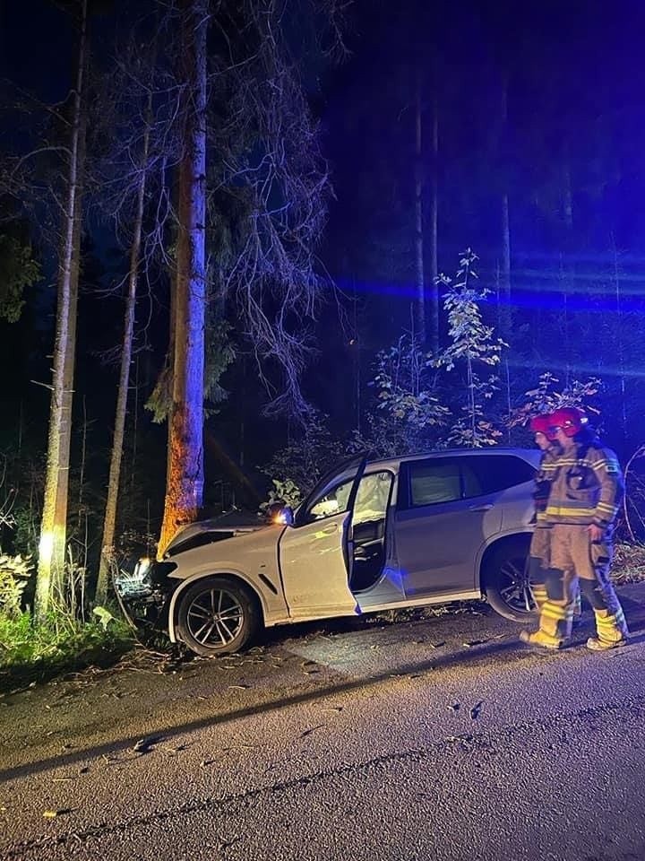 Wypadek w Kościelisku - na drodze w kierunku Dzianisza