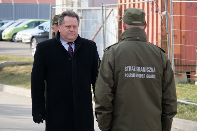 Wizyta wiceministra MSWiA Jarosława Zielińskiego w Bieszczadzkim Oddziale Straży Granicznej.