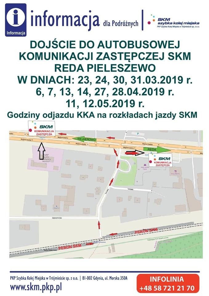 W weekend (6-7.04.2019)przez prace na torach utrudnienia w...