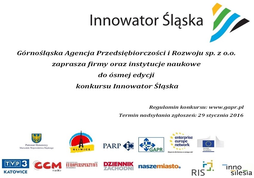 Konkurs Innowator Śląska 2015 