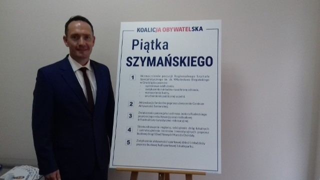 Tomasz Szymański startuje z listy Koalicji Obywatelskiej. Ubiega się o reelekcję.