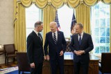 Prezydent Andrzej Duda i premier Donald Tusk spotkali się z Joe Bidenem