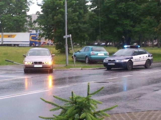 Stłuczka, do której doszło 29 czerwca na skrzyżowaniu ulic Wodnej i Wyszyńskiego.