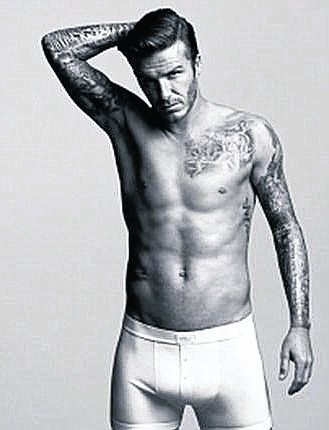 David Beckham reklamował, z wdziękiem, męską bieliznę