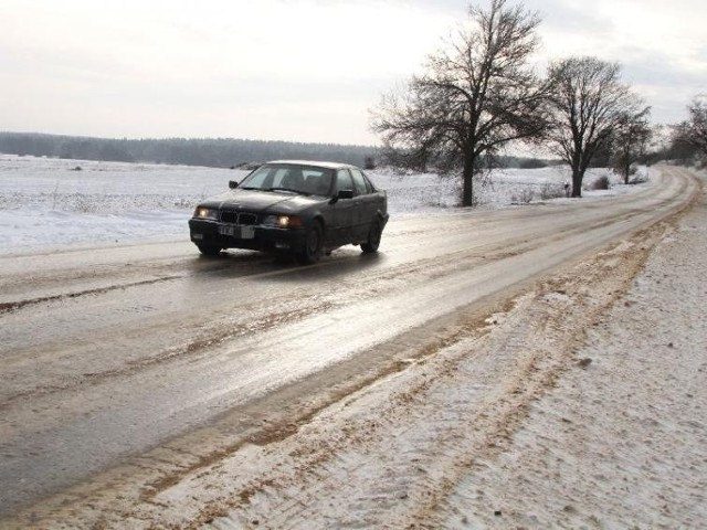 Tak wygląda droga powiatowa koło Górna