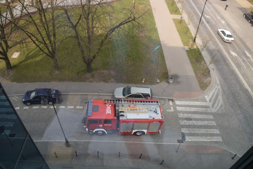 Białystok. Palił się kosz na śmieci w centrum miasta. Potrzebna była interwencja straży pożarnej [ZDJĘCIA]