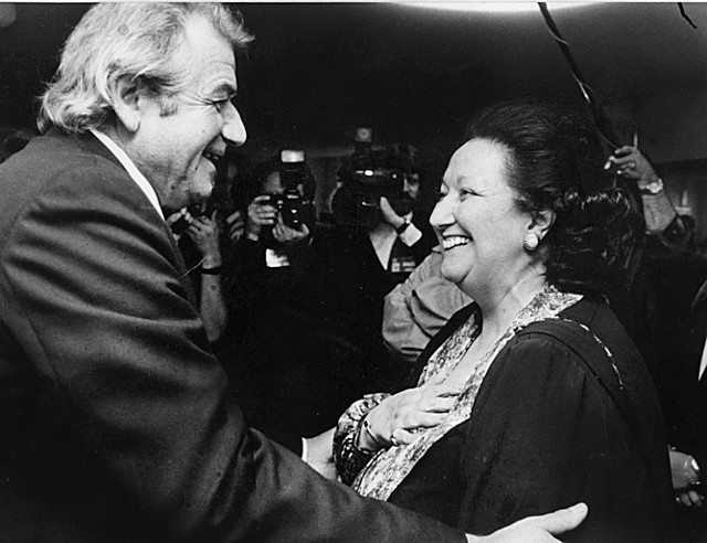 Zbigniew Religa i Montserrat Caballe. Zabrze, rok 1993