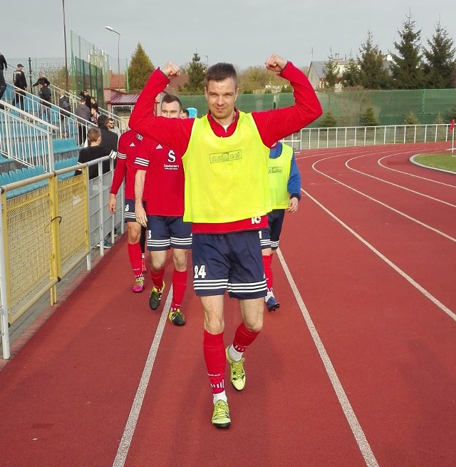 Tak Daniel Beszczyński z Wisły Sandomierz cieszył się ze zwycięstwa w meczu ze Spartą
