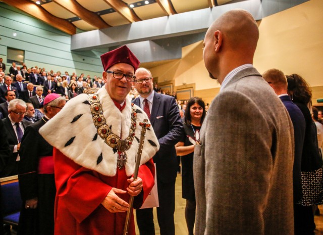 Inauguracja roku akademickiego 2016/2017 na UG. Na zdjęciu - wówczas nowo mianowany - rektor Jerzy Gwizdała. W tym roku inauguracja już w piątek, 29.10