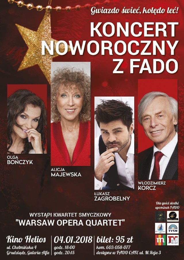 Koncert w Heliosie 4 stycznia. Bilety po 95 zł do kupienia w Cafe Fado przy ul. Reja 3 w Grudziądzu.