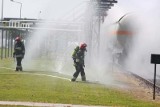 Alarm w przepompowni gazu w Łodzi - ćwiczenia strażaków [ZDJĘCIA+FILM]