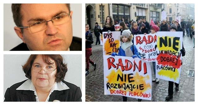 Anna Sobecka broni Domu Harcerza: - Nie należy go likwidować. Zbigniew Girzyński  chwali decyzję o przesiedleniu Ogniska do kilku szkół.