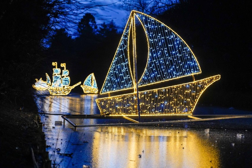 Świąteczne iluminacje w Parku Oliwskim jak co roku...