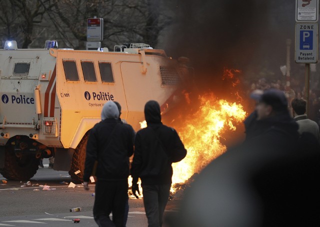 Protesty w Brukseli, 23 stycznia 2022 r.