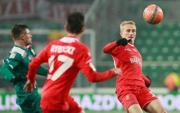 Jedynego gola dla Widzewa we Wrocławiu zdobył Bartłomiej Pawłowski