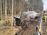 Wypadek na S1 w Katowicach. TIR poza drogą. Lądował śmigłowiec LPR. Trasa Zablokowana