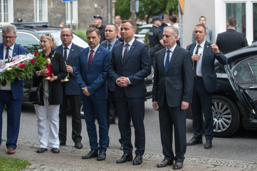 Prezydent RP Andrzej Duda w Gdańsku złożył kwiaty przed...