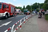 Wypadek w Namysłowie. Motorowerzysta zderzył się z ciężarówką