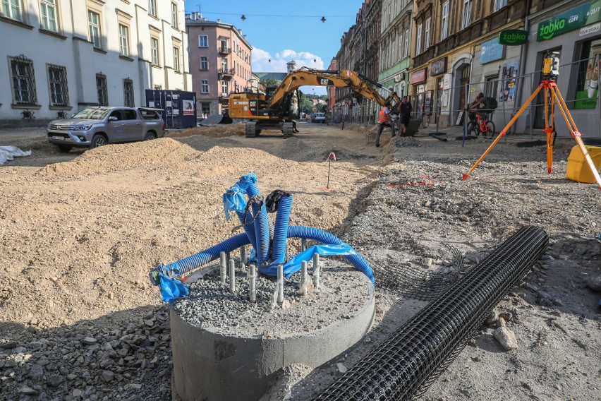 Kraków. Co słychać na przebudowywanej ul. Krakowskiej