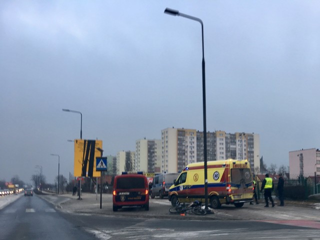 Po wypadku rowerzystka trafiła do szpitala