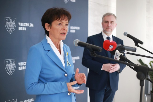 Minister Lucia Puttrich oraz marszałek Marek Woźniak.