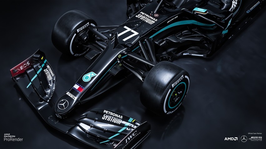 AMD wspólnie z The Pixelary stworzyło realistyczne rendery najlepszego bolidu minionego sezonu F1 Mercedesa-AMG F1 W11 EQ Performance