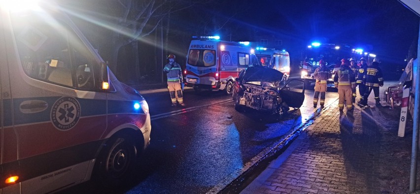 W Osieku nissan wpadł w poślizg i uderzył w ogrodzenie