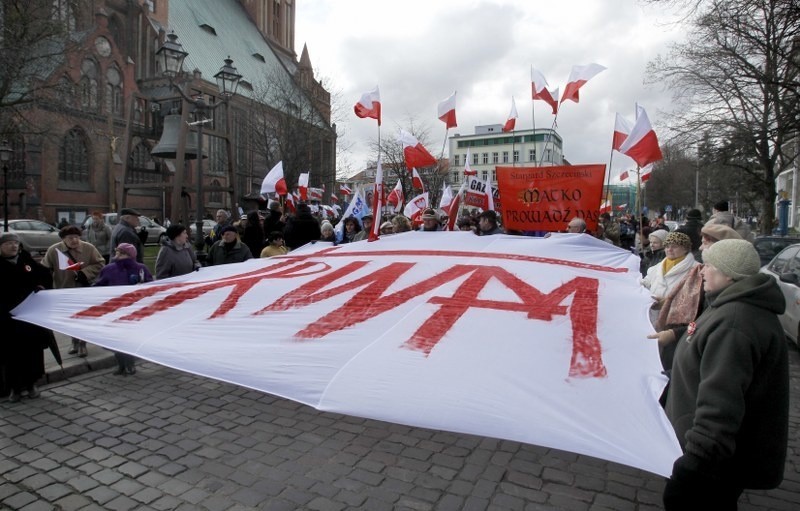 Marsz w obronie telewizji Trwam w Szczecinie