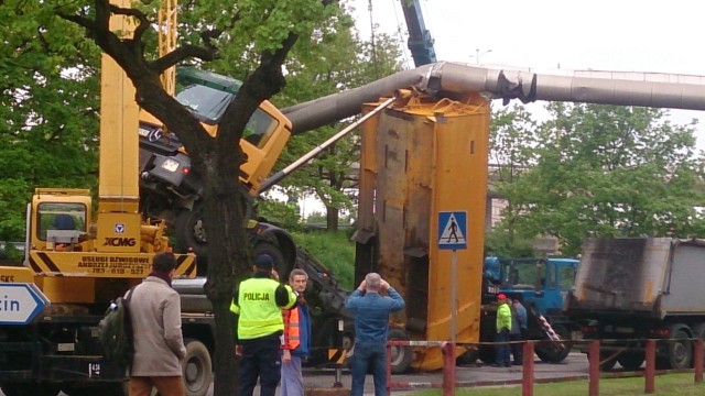 Na razie trasa jest zamknięta dla ruchu.