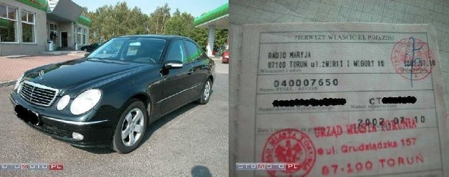 Zdjęcie karty pojazdu z oferty na otomoto.pl