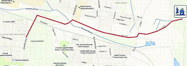 Projekt ścieżki rowerowej łączącej Piątkowo z leśniczówką Naramowice