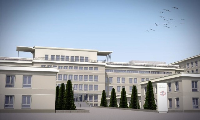 Tak ma wyglądać szpital przy Jaczewskiego po termomodernizacji i zmianie koloru elewacji