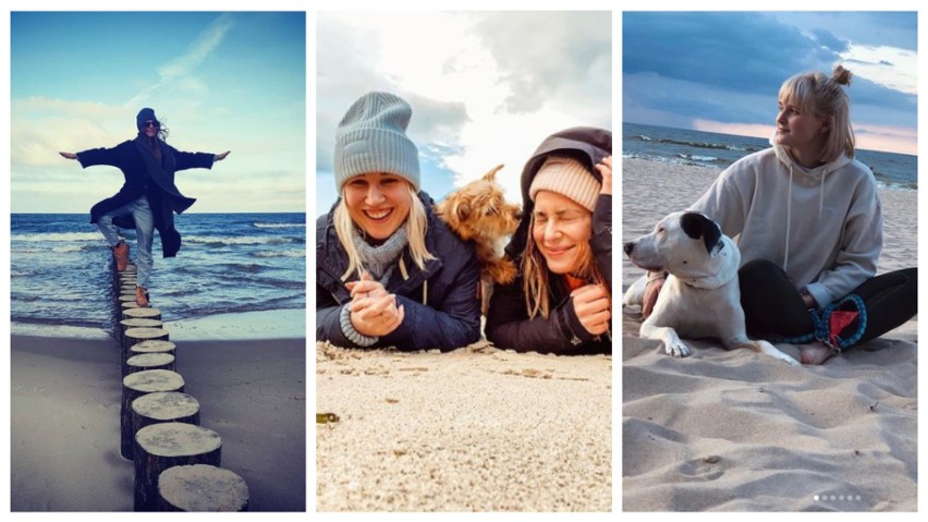 Wczasowicze na plaży w Pobierowie w sezonie zimowym. Zobacz najlepsze zdjęcia na Instagramie