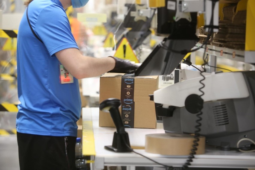 Centrum logistyczne Amazon w Gliwicach, wrzesień 2020....