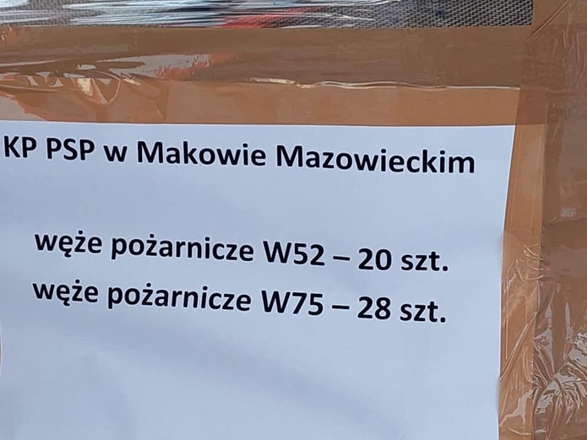 Wojna na Ukrainie. Strażacy z Makowa Mazowieckiego zbierali sprzęt dla Ukraińców. 28.02.2022