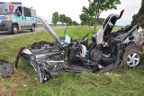 Wypadek w Parczewie. 18-letni kierowca mazdy walczy o życie