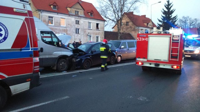 Wypadek był na ulicy Szczecińskiej, na skrzyżowaniu z ul. Kościuszki.