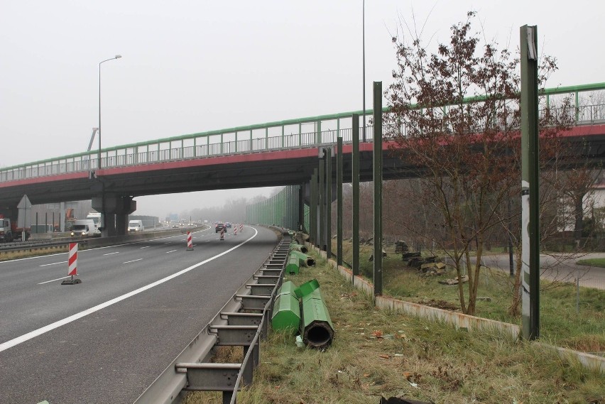 Ekrany akustyczne przy A4 w Rudzie Śląskiej