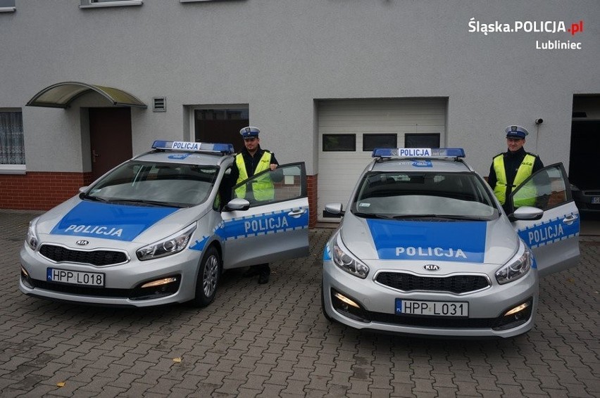 Policjanci w Lublińcu mają nowe radiowozy. To kia cee'd oraz...