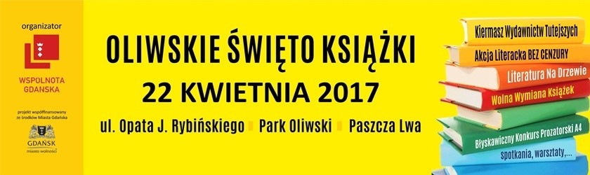 Oliwskie Święto Książki 2017. Aleja z książkami oraz stoiska wydawnictw z Trójmiasta [PROGRAM]