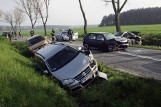 Wypadek pod Legnicą. Zderzenie 4 aut, 6 osób rannych