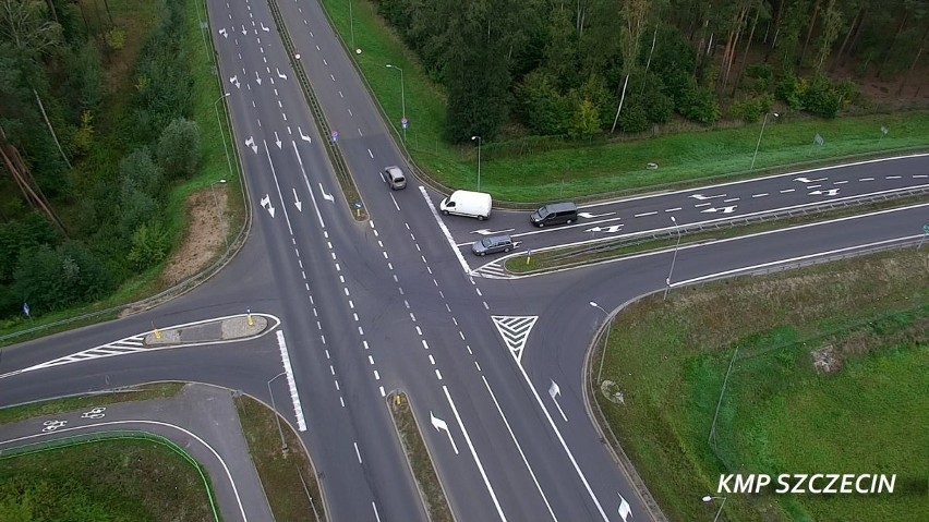 Drony policyjne w Szczecinie. Policja obserwuje kierowców "z lotu ptaka"