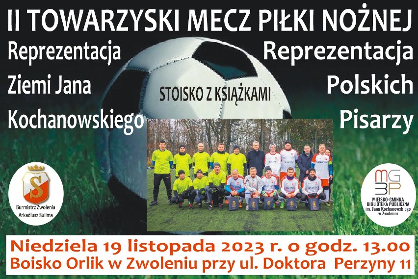 W niedzielę w Zwoleniu, nietypowy mecz z udziałem Reprezentacji Polskich Pisarzy