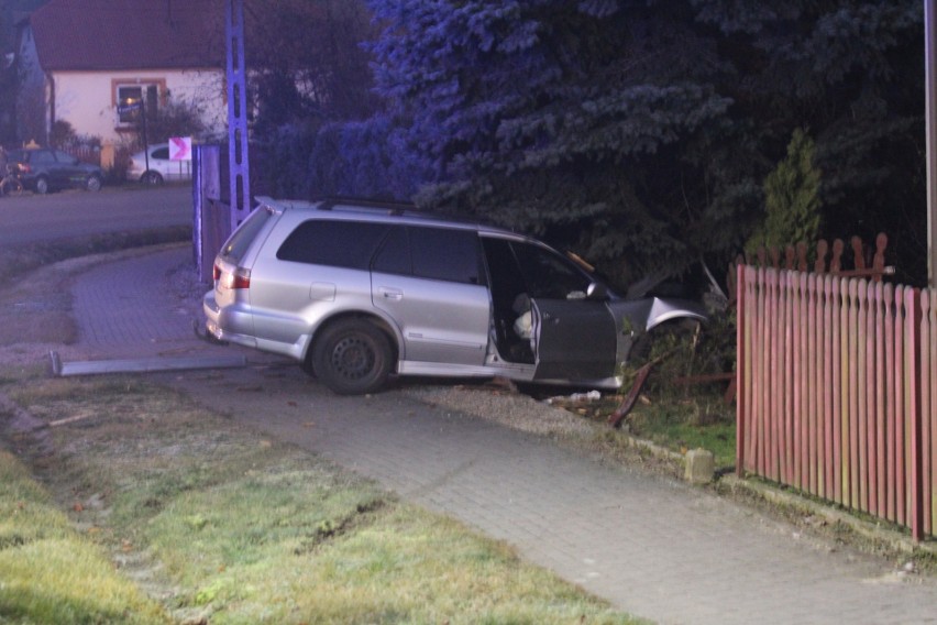 Uwaga, wypadek w gminie Gorzyce! Samochód uderzył w drzewo, ranny mężczyzna (ZDJĘCIA)