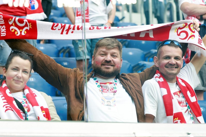 Wśród naszych kibiców obecnych na meczu Polska - Słowacja w...